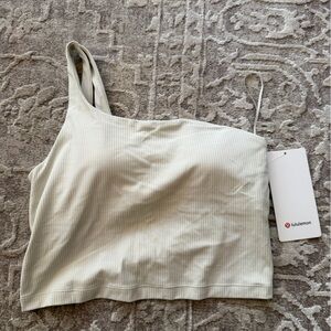 NEW W/ TAGS Lululemon One-Shoulder Cropped Tank with built in bra